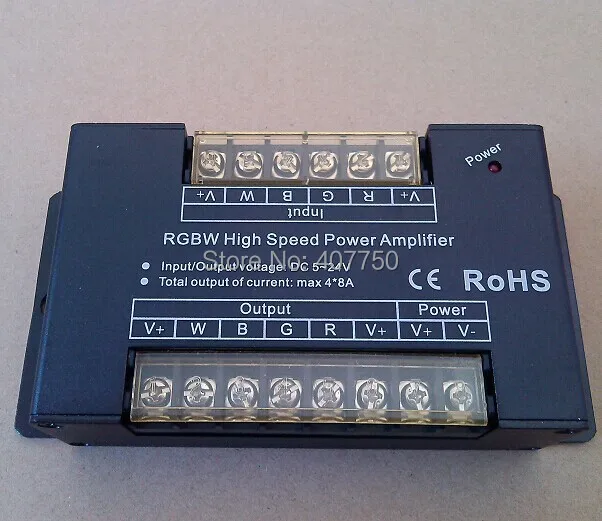 

high speed current power amplifier 4channels output RGBW DC5V/24V used for connecting and controling more rgbw led light