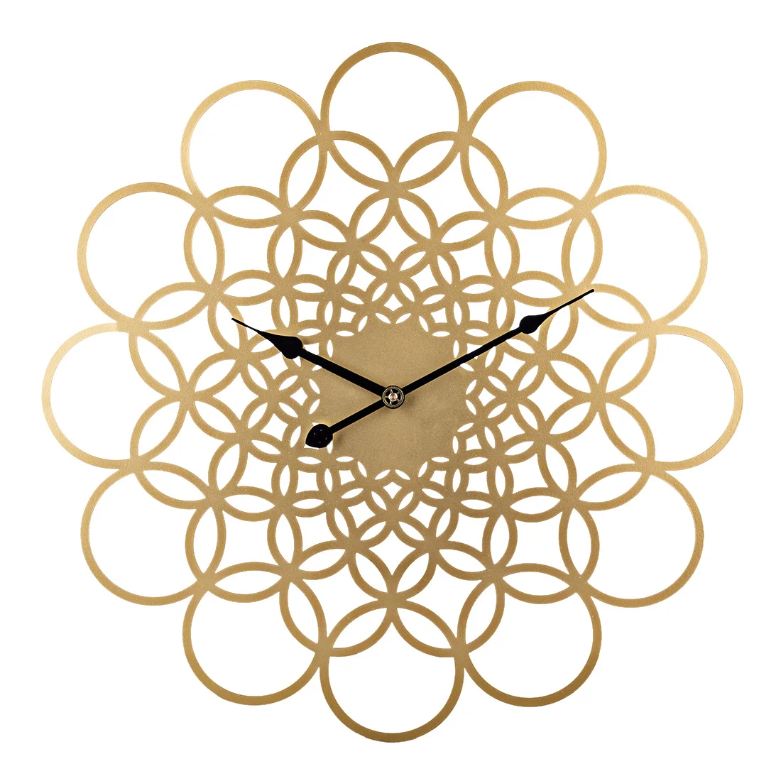 

50cm Multiple Annulus Clock Silent Wall Clock for Home Decor - Golden