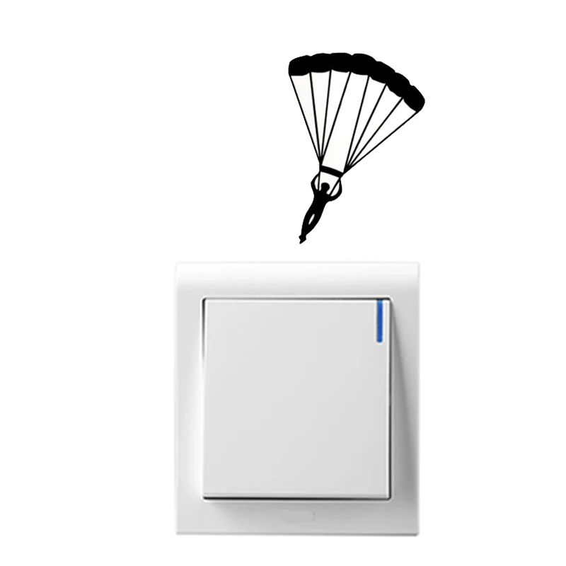

Personality Skydiving Sport Fashion Vinyl Switch Sticker Decor Wall Decal 5WS0123