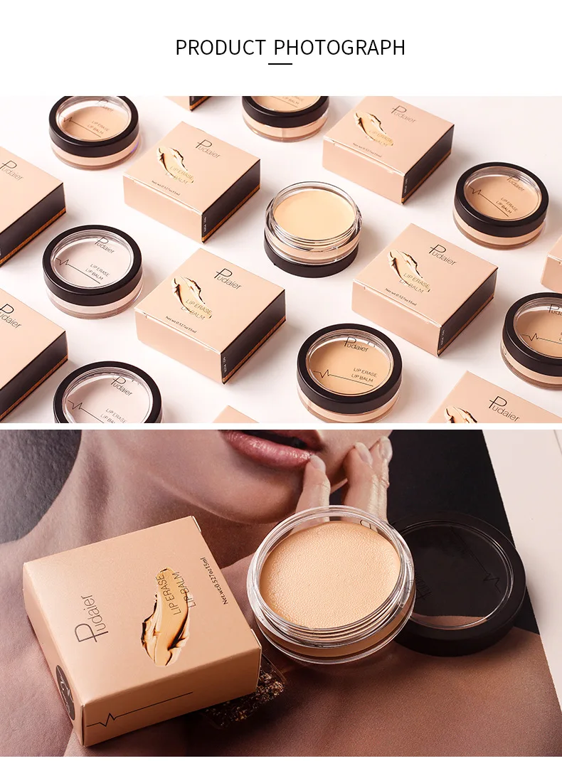 Pudaier Base Concealer Cream Lip Eye Cottect Moisturizing Primer Cottect Lasting Cosmeticos Maquillaje+1pcs Puff Gift TSLM1