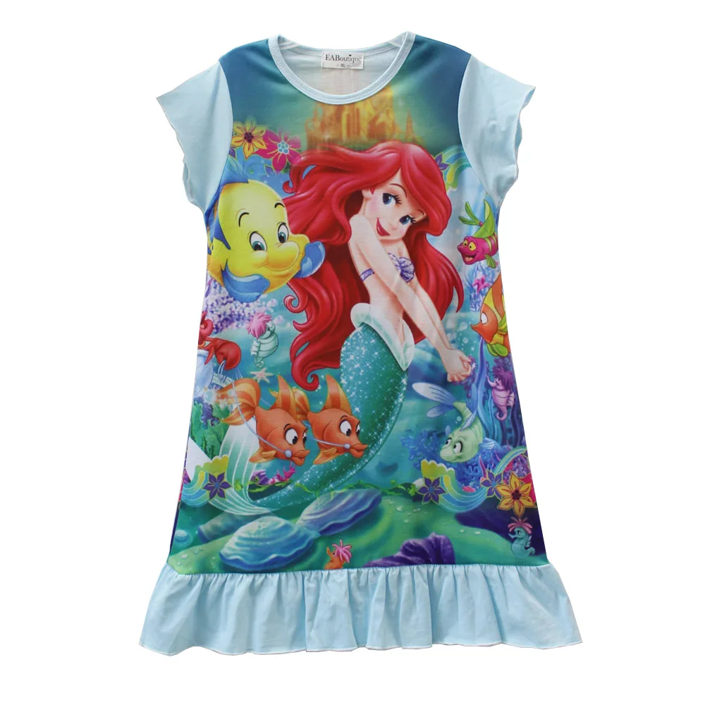 

SUNbaby Summer girls dress cotton cartoon princess kids dresses for girls