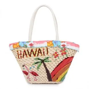 2017 New Design Hawaii Straw Handbags For Las Fashionable And 2017 New Design Hawaii Straw Handbags For Las Fashionable And Beauty Bright Beach Bags