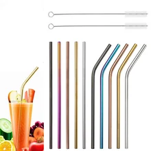 2 шт нержавеющая сталь питьевой соломинки многократного использования высокое качество металла сок коктейль напиток соломинки для бара вечерние поставка соломинки