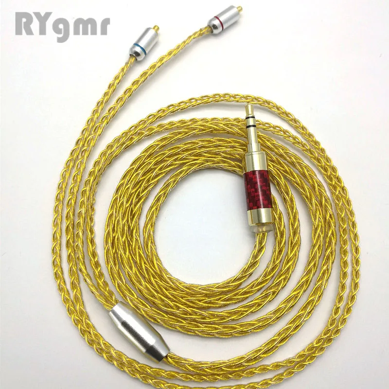 RG01 MMCX кабель 3 5/2 5 мм сбалансированный 8 жильный медный посеребренный
