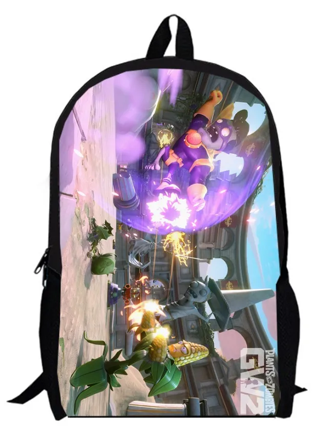 15 дюймов растения PK рюкзак «зомби» двойной слой на заказ мультфильм игра PVZ мужские Аниме сад "Warfare" сумки - Цвет: 6
