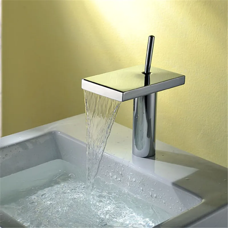 

single hand bathroom sink waterfall faucet waterfall basin mixer taps bathroom sink faucet