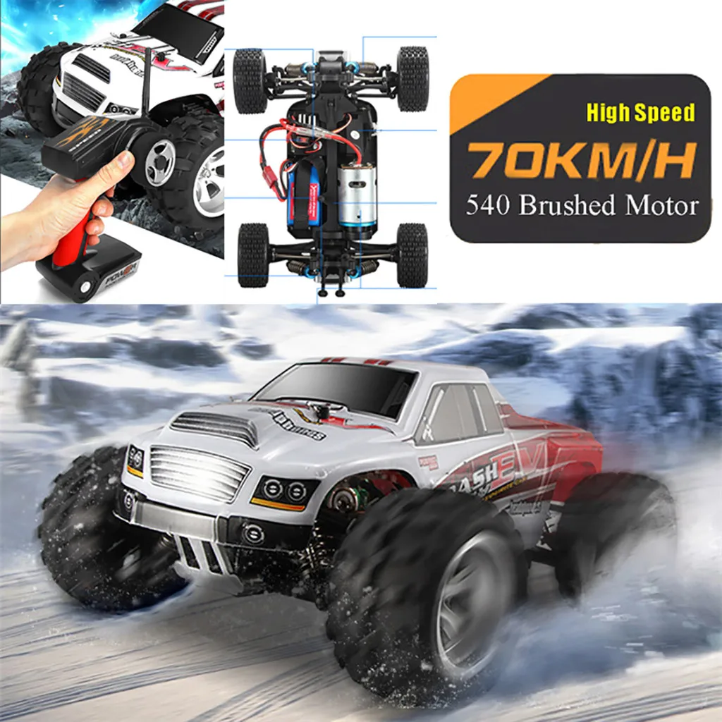 

1:18 WLtoys A979B Truck 2.4G 4WD RC Car 70KM/h High Speed Off-Road Racing Buggy Truck Toys Remote Control Car Power Motor 6.11