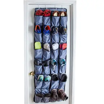 

Over the Door Shoe Organizer 24 Large Pockets Hanging Shoe Organizer with Steel Hooks