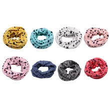 Зимние шали хлопок Круглый снуд Дети Девочки Мальчики Дети Ясельного возраста звезды рукав вязаные шарфы