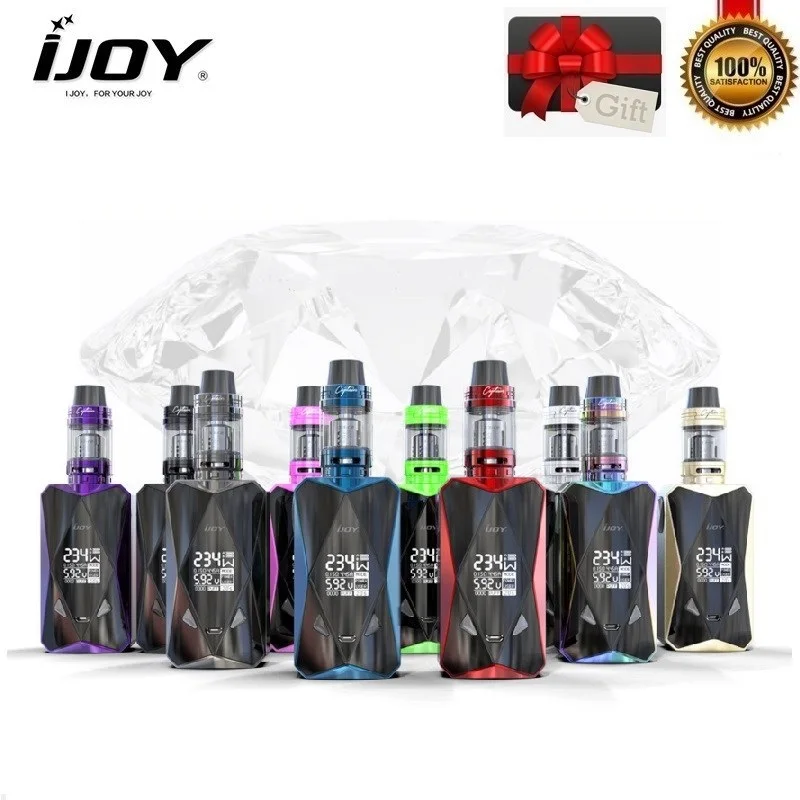 

Original IJOY Diamond PD270 234W Vaping Electronic Cigarette Kit Diomond TC Box Mod with Captain X3S Vape Tank 4.2ml Atomizer