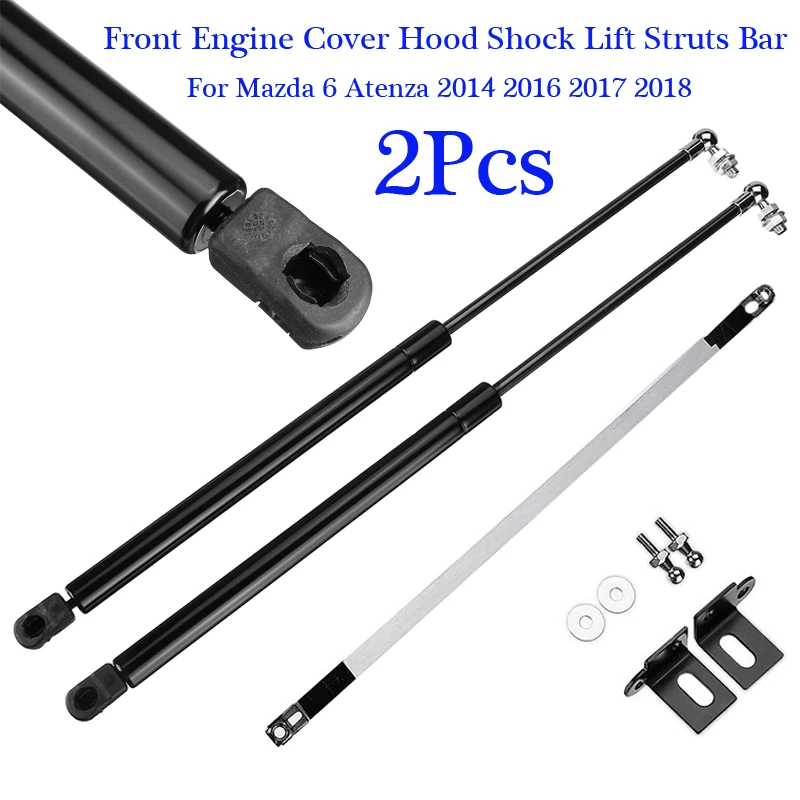 

Car Hood lift Strut Front Engine Bars Stainless steel Piston rod Exterior For Mazda 6 Atenza 2014-2018