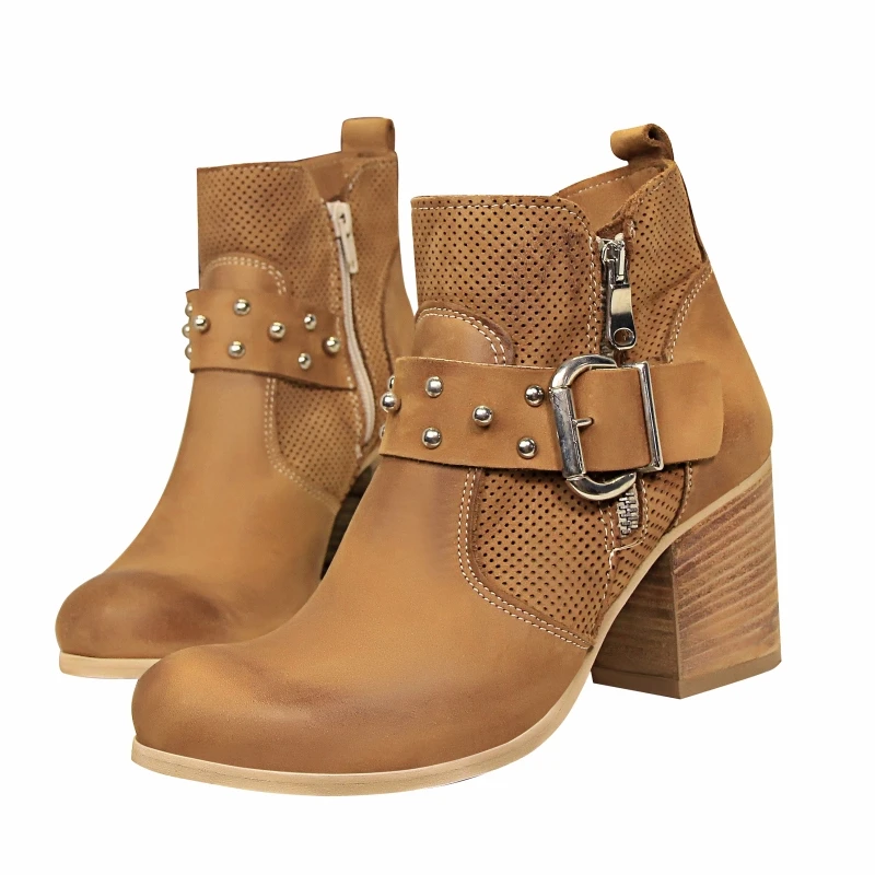 

2018 Fashion Chelsea Boots Suede Pu Leather Ankle Boots Women Winter Autumn Boots Thick Heels Zip Female Shoes DS-A0337