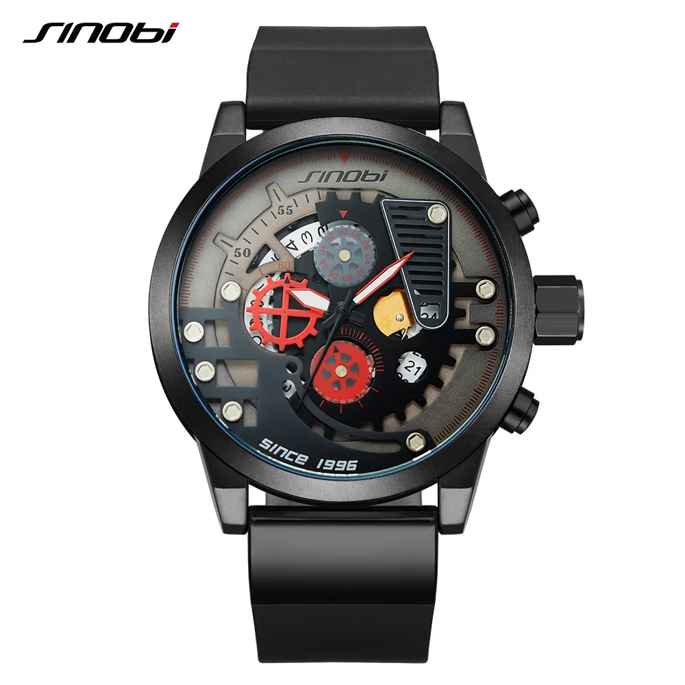 

SINOBI Top Brand Luxury Men's Watches Men's Sports Watch Waterproof Fashion Casual Quartz Watch Relogio Masculino reloj hombre