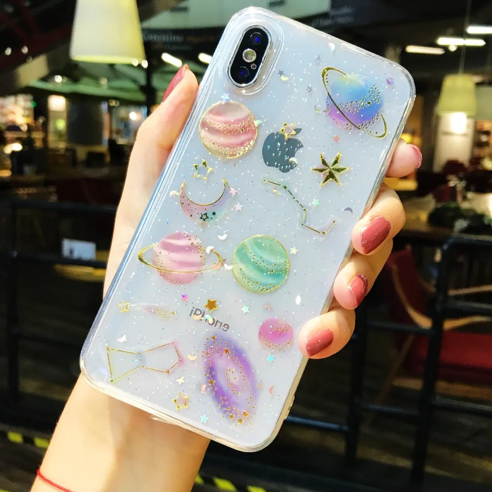 Мягкий чехол с блестками для Huawei P8 lite 2017 P9 P10 P20 Lite Pro Nova 3 3i Honor 8X V10 8 9 Mate 10 20