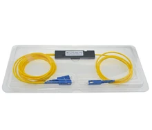 SCUPC 1X2 PLC Singlemode Fiber Optical splitter FTTH SC PC1x2 PLC optical fiber splitter FBT Optical Coupler