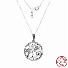 Богемные твист камень-шипованные цветение подвеска с генеалогическим деревом ожерелья для женщин ювелирные изделия из стерлингового серебра 925 80 см регулируемый FLN022