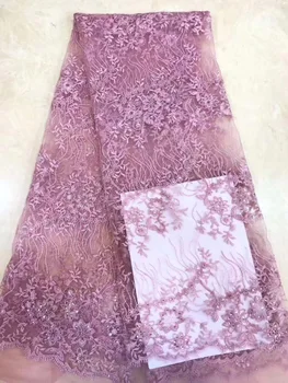 

2019 French Lace Fabric Embroidery Lace Trim High Quality African Wedding Lace Fabric For Tulle African Lace 5yards D96