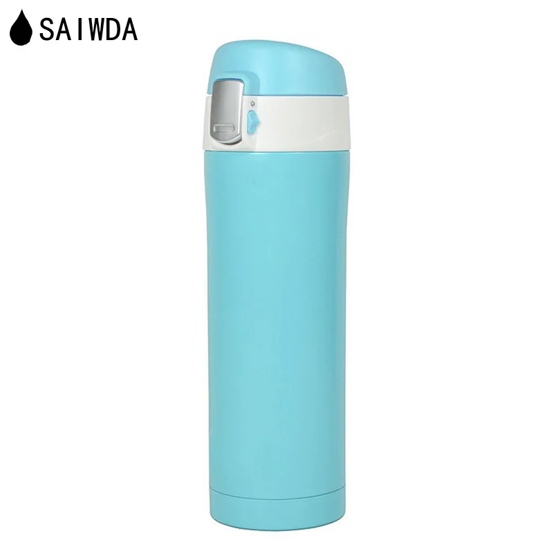 SAIWDA 420ML Thermos Woman Bottle Car Cover Stainless Steel Vacuum Flask Portable Outdoor Travel Insulation Water | Дом и сад