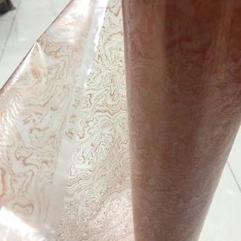 

Water transfer printing CSWF124-3 0.5mX2m/10m rose gold wave and transparent film for aqua print