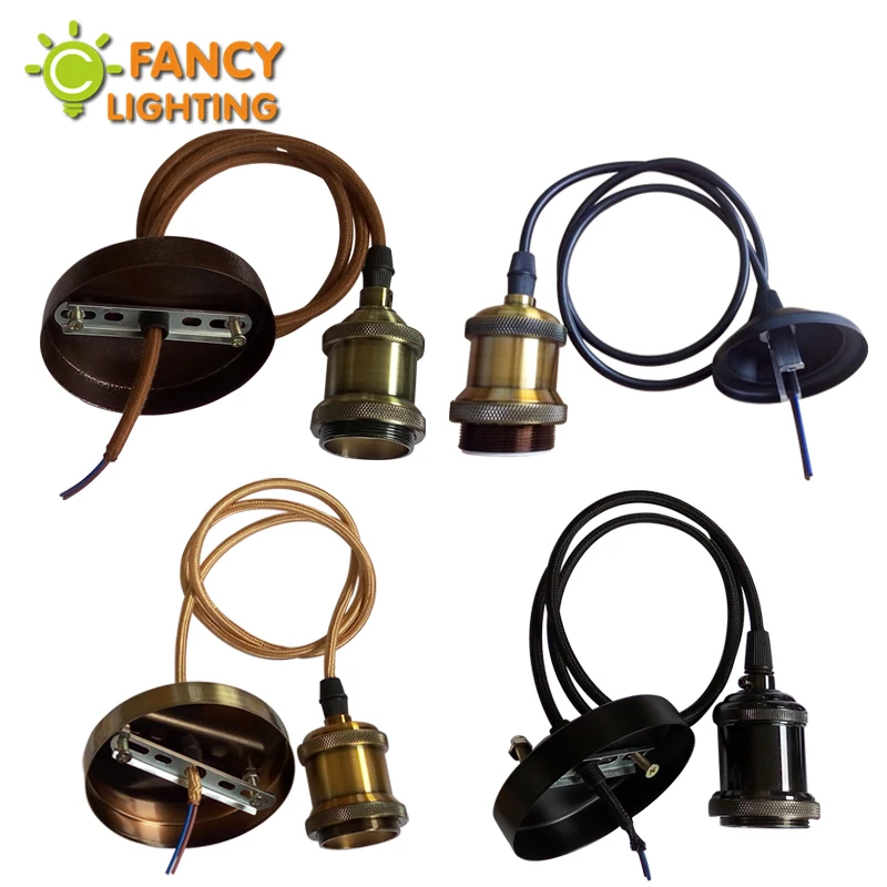 

Copper Aluminum Pendant Lamp E27 Decor hanging Light Lampholder for led/Incandescent bulb light holder for 110V/220V home/room