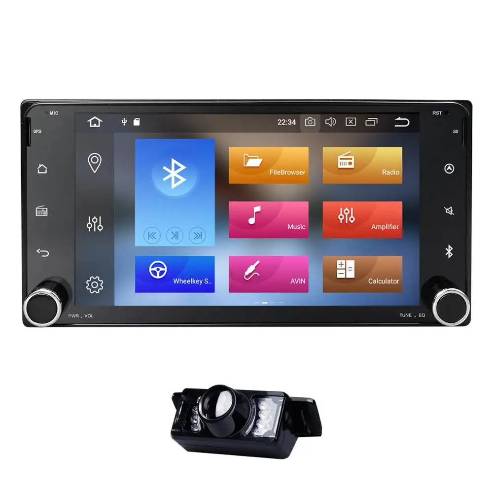 

Octa Core Android 8.0 Car Universal radio For Toyota Corolla Camry 1024*600+wifi+SWC+BT RDS DVR TPMS SD TPMS Free rear camera