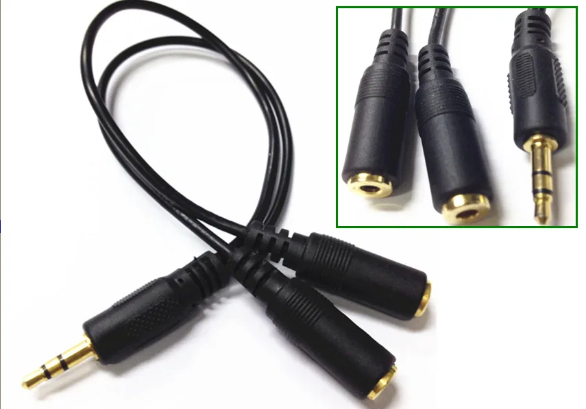 DC3.5 male female headphones one minute and two audio cables plug wire