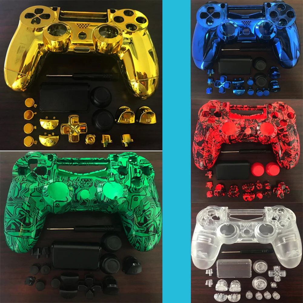 

YTTL Replace Housing for PS4 Controller white color game case Protective Cover Shell Case Cover JDM001 011 020