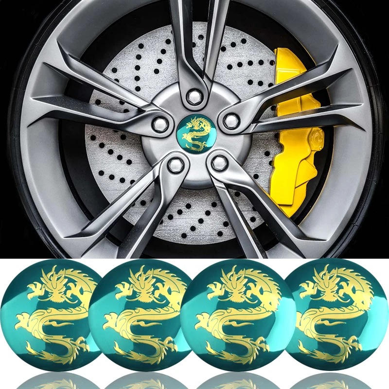 

4pcs/lot 56mm Chinese dragon Car Wheel Hub Caps Emblem Badge Sticker Logo Centre Cover Car Styling For Bmw VW Fiat Ford toyota