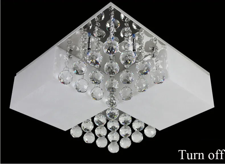 Новый Акриловые Crystal LED Чип Потолочный светильник Современные прямоугольник Sittingroom Спальня Ресторан секционные Дистанционное управление