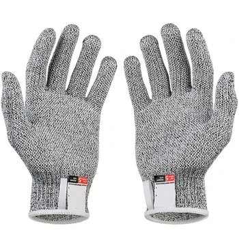 

HATOSTEPED Anti-cut gloves Safety Cut Proof Stab Resistant Stainless Steel Wire Metal Mesh Butcher Cut-Resistant Safety Gloves