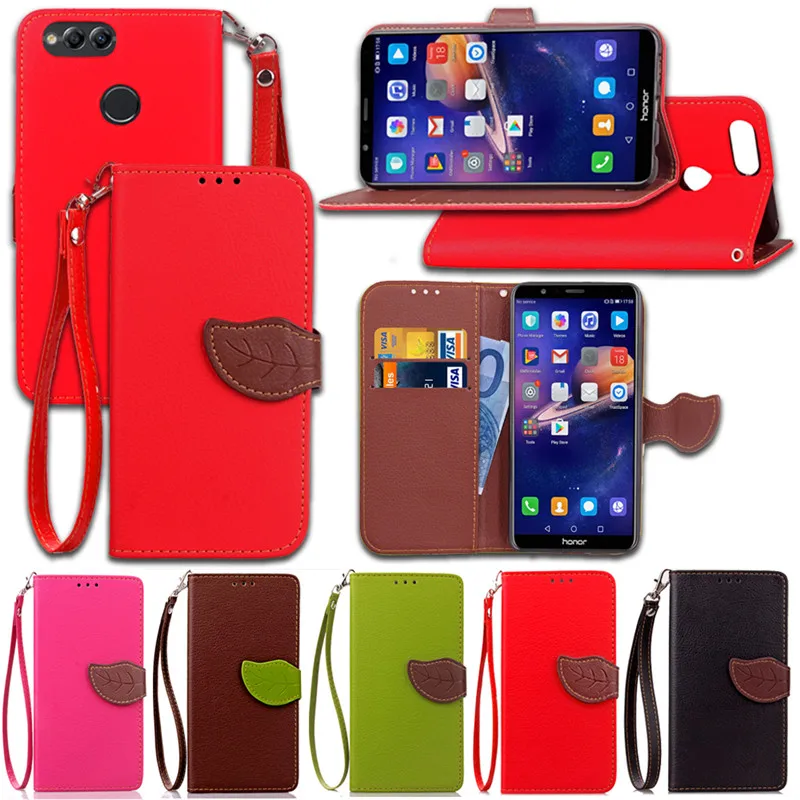 

Wallet Flip Leather Case For Funda Huawei Honor 7X Case Cover Book Stand Card Slot Cases For Coque Huawei Mate SE / Honor 7X