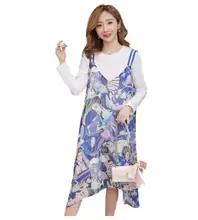 Best Price Hot Maternity Sets 2018 Autumn Winter New Long-sleeved T-shirt + Printed Sling Dress Two-piece Set Breastfeeding Clothes QL688 Best Price Hot Maternity Sets 2018 Autumn Winter New Long-sleeved T-shirt + Printed Sling Dress Two-piece Set Breastfeeding Clothes QL688