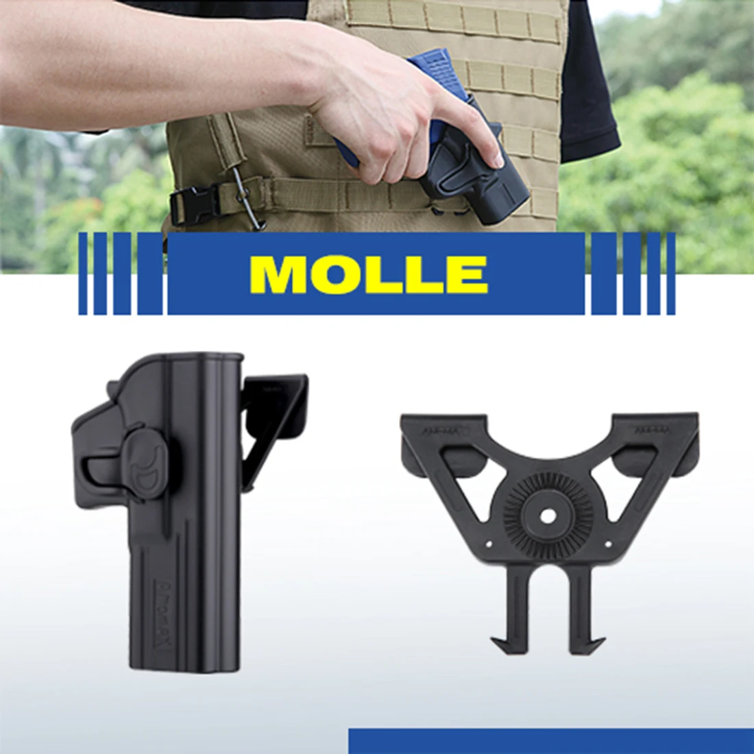 Тактический Жесткий Чехол Amomax MOLLE совместимый со всеми карманами для магазинов