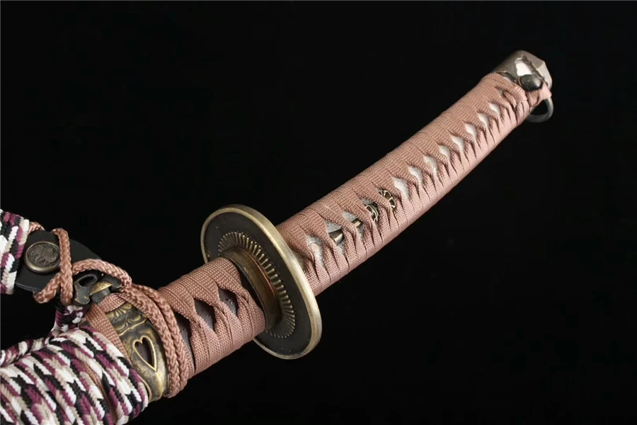 Высококачественный японский Тачи самурайский меч катана T1095 обкладка глиной стали лезвие острый деревянный нож с ножнами