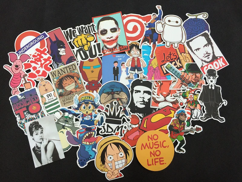50 pcs Mixed funny hit stickers for kids Home decor jdm on laptop sticker decal fridge