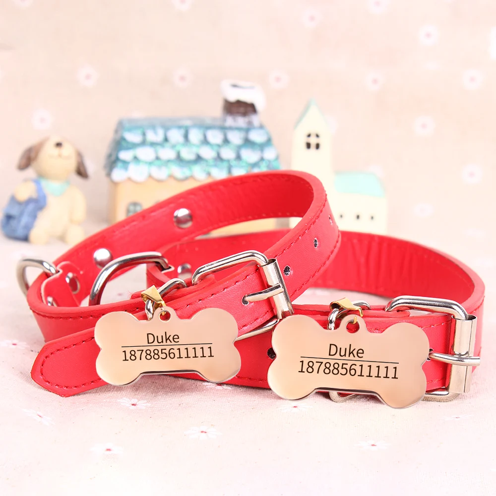 

Personalized Dog ID Tags Stainless Steel Pet ID Tags for cats and dogs Collar Accessories Dog Tag Engraved Tel Name Tag