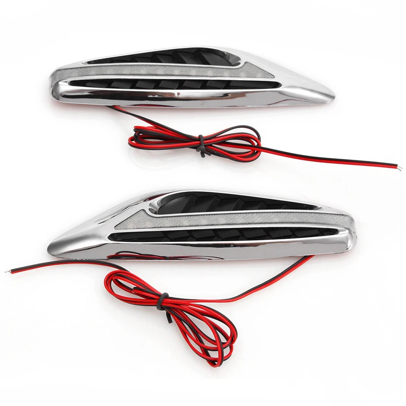 JXLCLYL Pair(2pieces) Universal  Car Steering Blade Light Auto LED Turn Signal Side Indication Lights Lamp