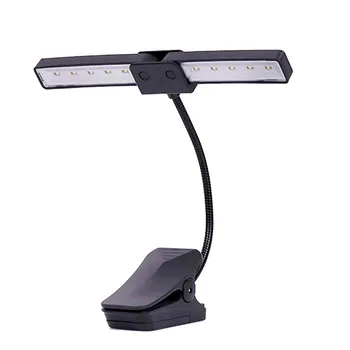 

Adjustable Neck Portable Clip Music Stand Lamp Reading Light Book Light 10 LED Table Lamp Night Light