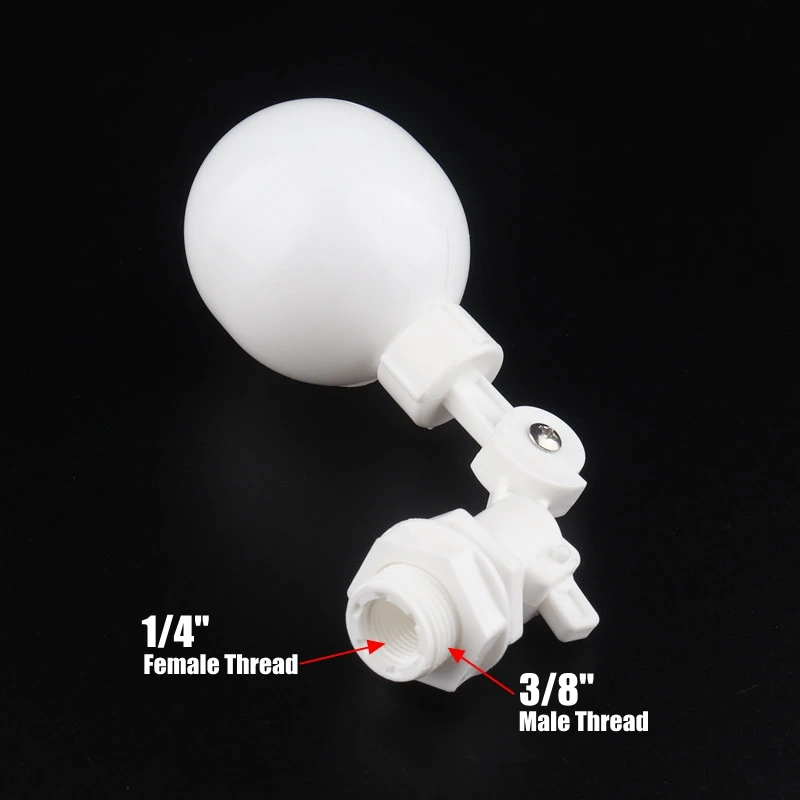 

2pcs 1/4" Pipe Aquaspring Mini Floating Ball Valve Aquarium Fish Tank Water Dispenser Float Valve Water Level Controller