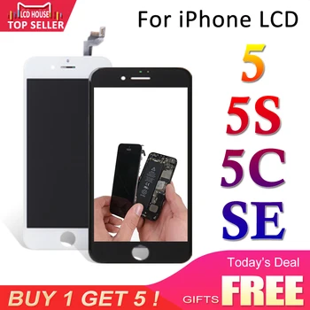 

AAA Factory Sale LCD For iPhone 5 5S 5C 5SE Screen Display Part Glass Touch Panel Digitizer Assembly Complete For iPhone SE LCD