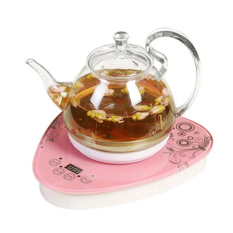 Electric kettle The thermo-heated glass electric is used to make tea in boiled black Electric kettle The thermo-heated glass electric is used to make tea in boiled black