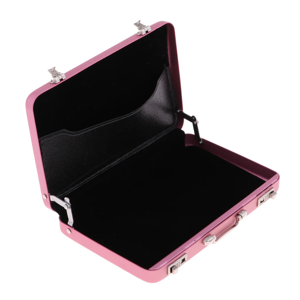 1/12 Dollhousepretend play Travel Metal pink Suitcase toy great dollhouse decoration Pink suit for 1/8 1/12 dolls