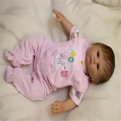 SanyDoll см 20 дюймов 50 см силиконовые куклы reborn, прекрасная кукла, розовое платье, красивая кукла, подарок на день рождения, рождественский