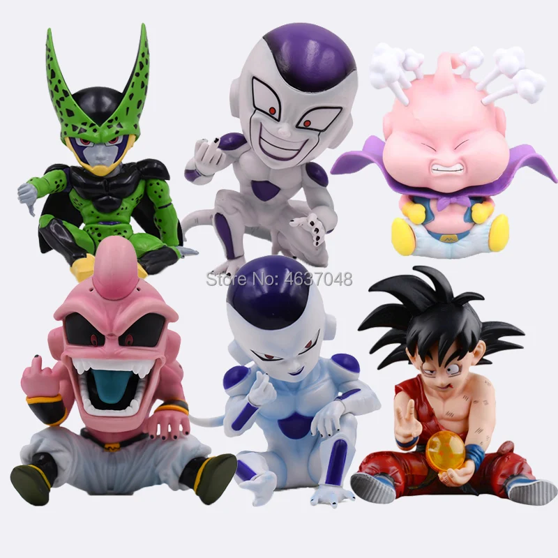 11 см аниме Dragon Ball Z Son Goku Child Majin Buu Cell Freeza Frieza Buruma Bulma ПВХ фигурка, Игрушечная модель малыша