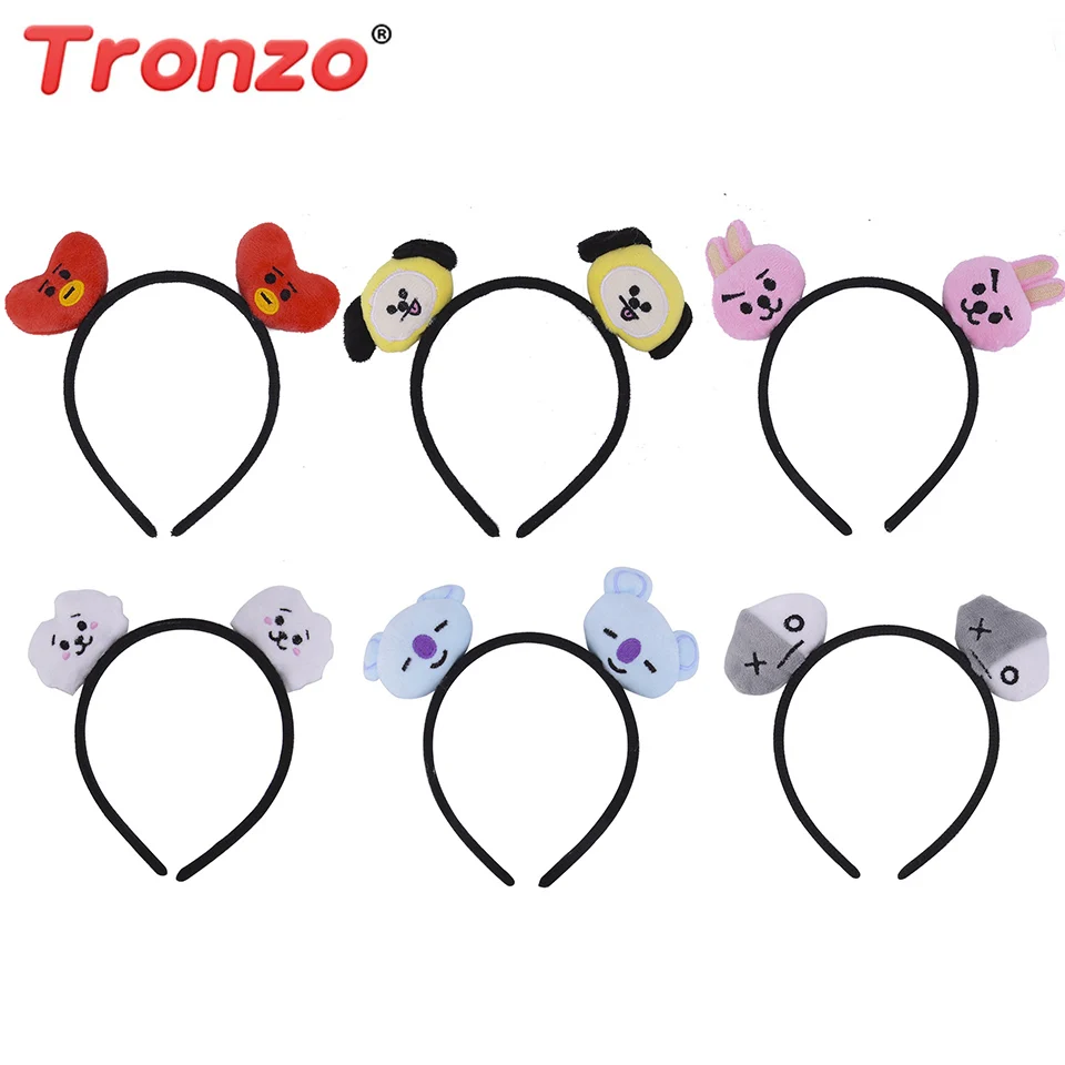 

Tronzo Kpop Bangtang Boys Kawaii New Headbands Hair Tie Hairpin CHIMMY MANG KOYA TATA Women's Cute Tuck Comb Gifts