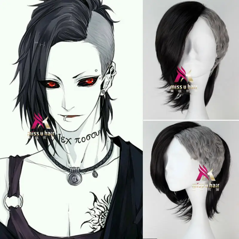 Tokyo Ghoul Uta Mask Maker Wig Short Straight Black and ...