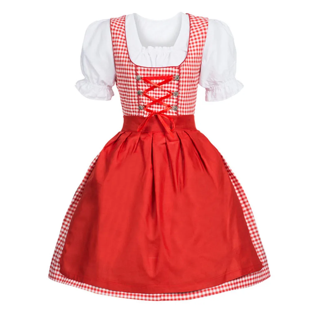 

2019 summer dress newest clothes 3 Pieces Women's Dirndl Dress Bavarian Beer Girl Oktoberfest Cosplay Costumes HOT Dropshipping