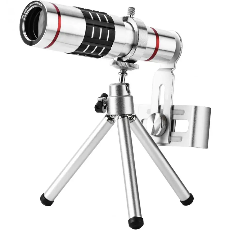 

Telescope For Cell Phone camera Lens Kit Universal 18X Optical Zoom Lens with Aluminum Alloy Tripod for iphone smartphone