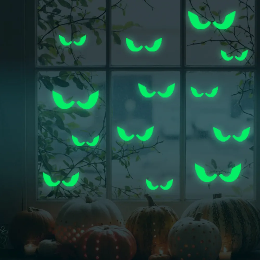 Halloween Decorative Window Sticker Removable horrifying Eye Luminous