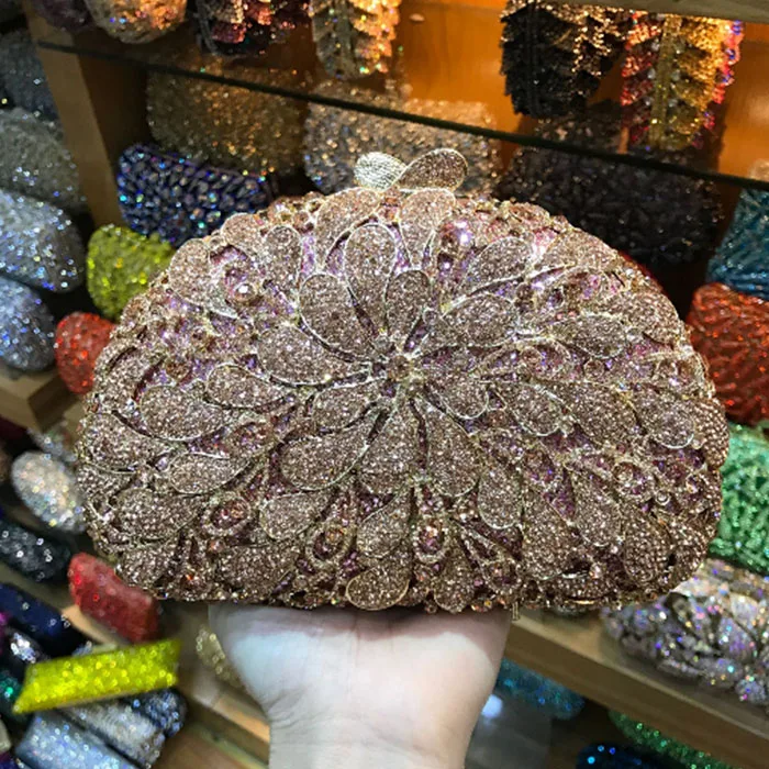 Красный/Шампань/серебристый/черный/золотой Minaudiere Женская Роскошная открытая